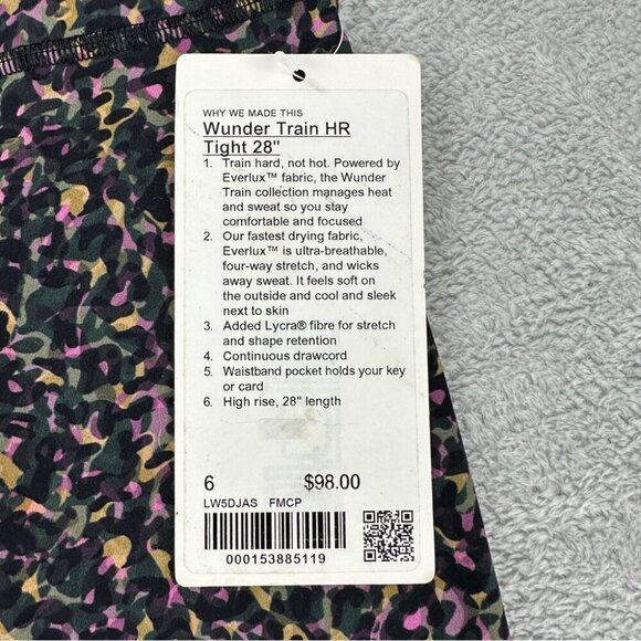 Lululemon Wunder Train HR Tight 28" Women's Size 6 NWT - Picture 2 of 12